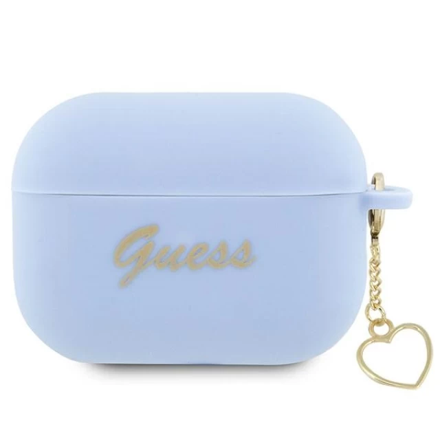 Чохол Guess Silicone Charm Heart Collection для AirPods Pro 2 Blue (GUAP2LSCHSB)
