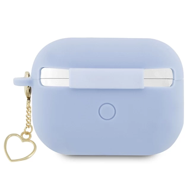 Чехол Guess Silicone Charm Heart Collection для AirPods Pro 2 Blue (GUAP2LSCHSB)