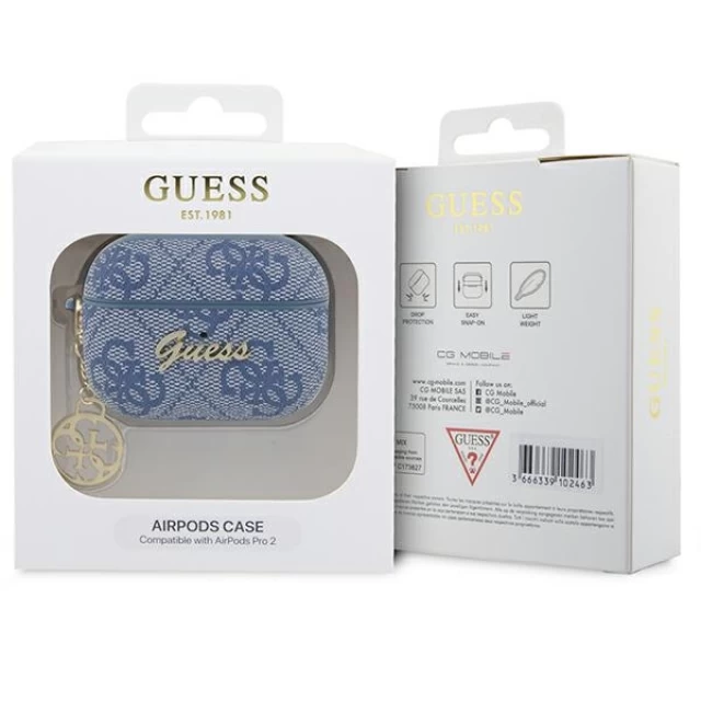 Чохол Guess 4G Charm Collection для AirPods Pro 2 Blue (GUAP2G4GSMB)