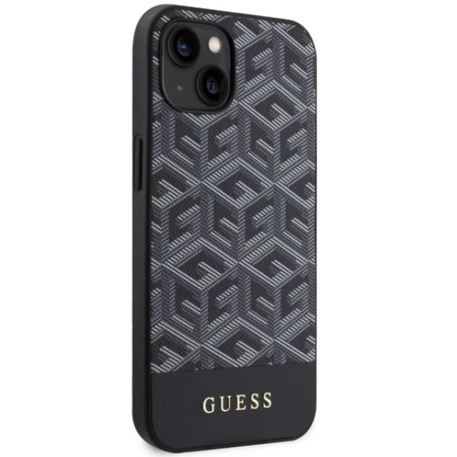 Чохол Guess GCube Stripes для iPhone 14 Plus Black with MagSafe (GUHMP14MHGCFSEK)