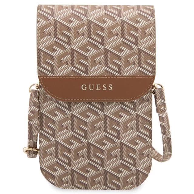 Чехол-сумка Guess G Cube Stripes (Bag) 19 x 11.5 x 2 cm Brown (GUWBHGCFSEW)