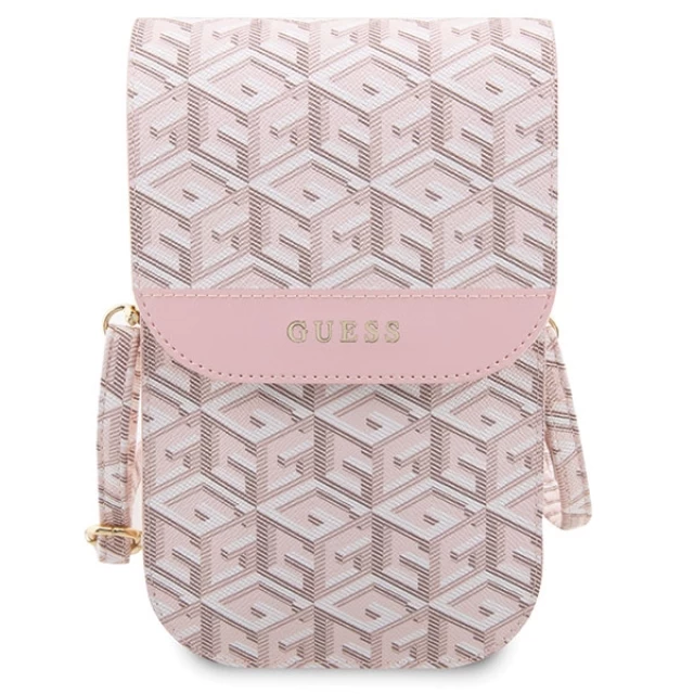 Чехол-сумка Guess G Cube Stripes (Bag) 19 x 11.5 x 2 cm Pink (GUWBHGCFSEP)