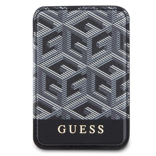 Чохол-гаманець Guess G Cube Stripes (Card Slot) Black with MagSafe (GUWMSHGCFSEK)