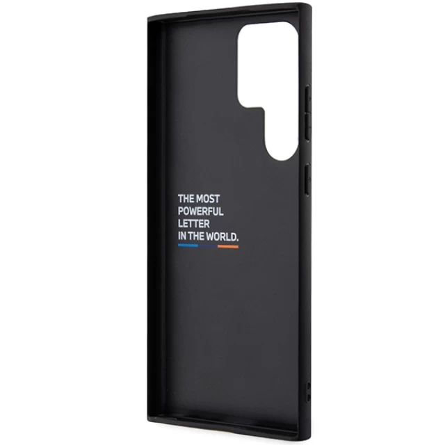 Чехол BMW для Samsung Galaxy S23 Ultra S918 Leather Stamp Tricolor Black (BMHCS23L22PTDK)