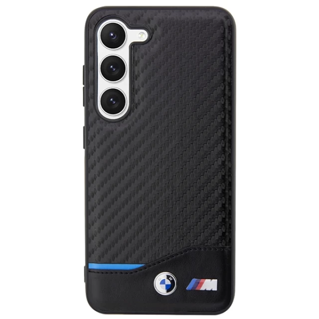 Чехол BMW для Samsung Galaxy S23 Plus S916 Leather Carbon Black (BMHCS23M22NBCK)