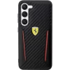 Чехол Ferrari для Samsung Galaxy S23 S911 Carbon Contrast Edges Black (FEHCS23SNPYK)