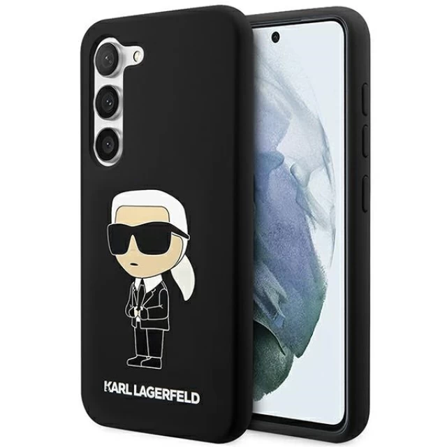 Чехол Karl Lagerfeld Silicone Ikonik для Samsung Galaxy S23 Plus S916 Black (KLHCS23MSNIKBCK)