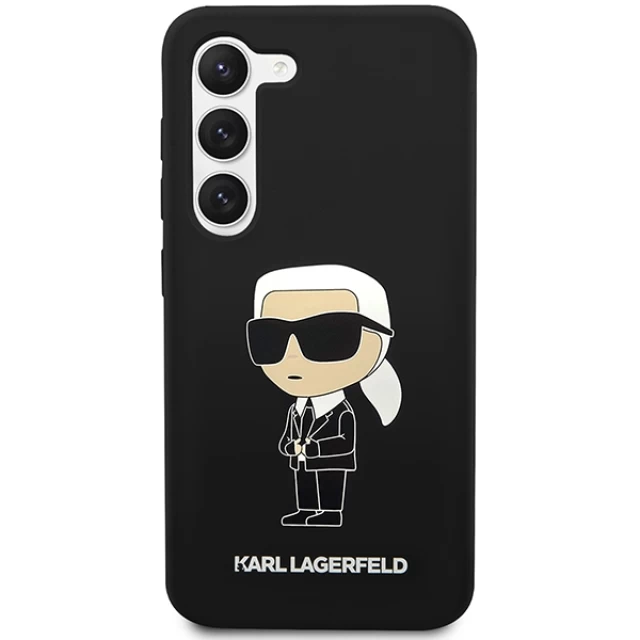 Чехол Karl Lagerfeld Silicone Ikonik для Samsung Galaxy S23 Plus S916 Black (KLHCS23MSNIKBCK)