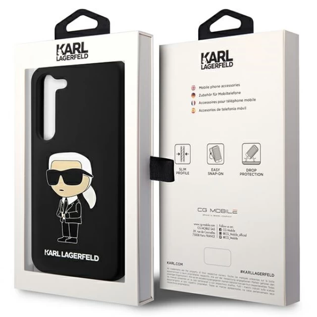 Чехол Karl Lagerfeld Silicone Ikonik для Samsung Galaxy S23 Plus S916 Black (KLHCS23MSNIKBCK)