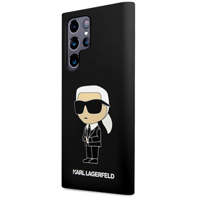 Чохол Karl Lagerfeld Silicone Ikonik для Samsung Galaxy S23 Ultra S918 Black (KLHCS23LSNIKBCK)