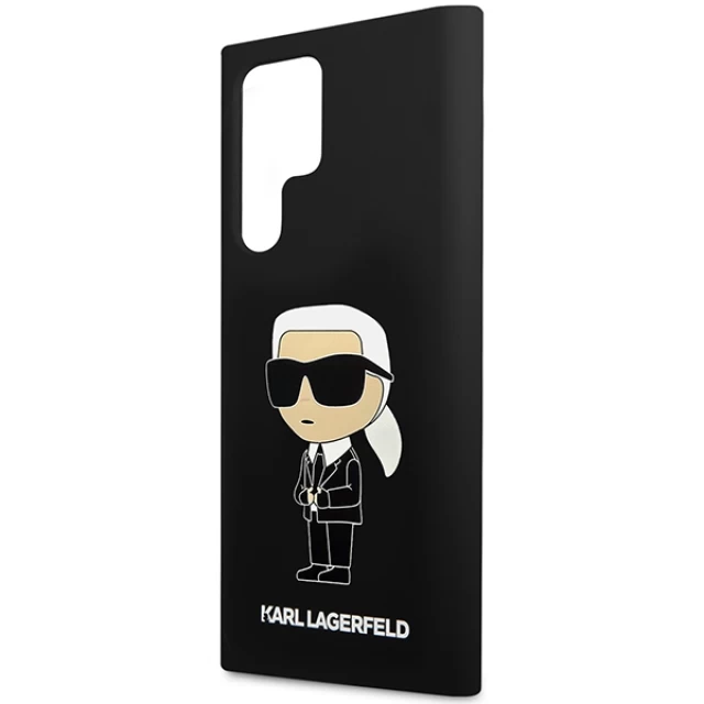 Чехол Karl Lagerfeld Silicone Ikonik для Samsung Galaxy S23 Ultra S918 Black (KLHCS23LSNIKBCK)