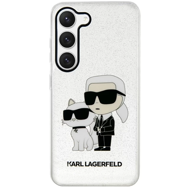 Чохол Karl Lagerfeld Gliter Karl & Choupette для Samsung Galaxy S23 Plus S916 Black (KLHCS23MHNKCTGT)