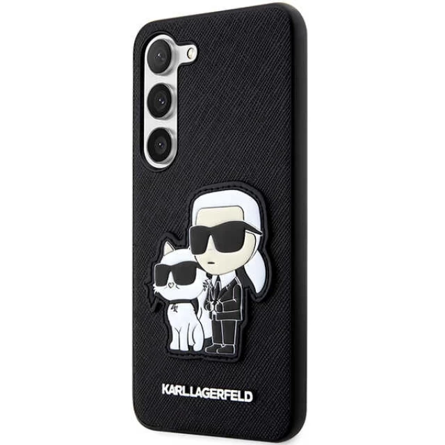 Чохол Karl Lagerfeld Saffiano Karl & Choupette для Samsung Galaxy S23 Plus S916 Black (KLHCS23MSANKCPK)