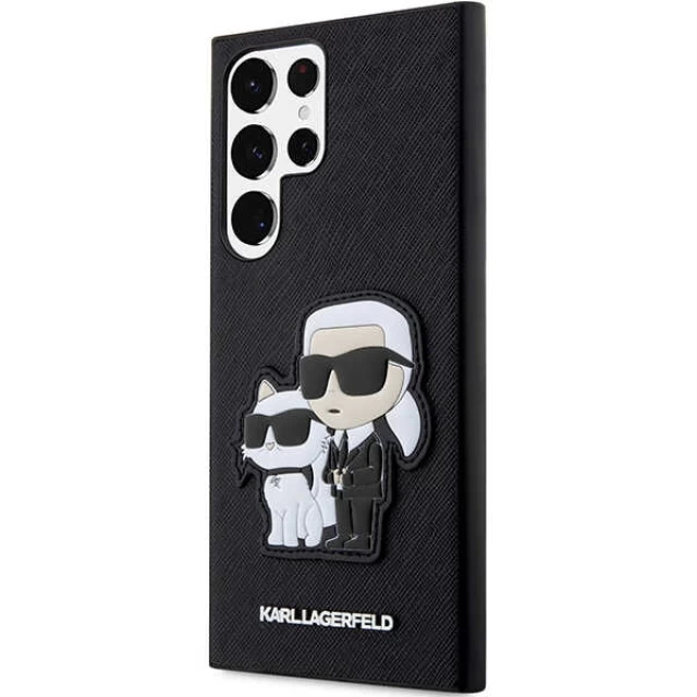 Чохол Karl Lagerfeld Saffiano Karl & Choupette для Samsung Galaxy S23 Ultra S918 Black (KLHCS23LSANKCPK)