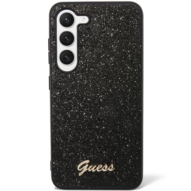 Чохол Guess Glitter Script для Samsung Galaxy S23 S911 Black (GUHCS23SHGGSHK)