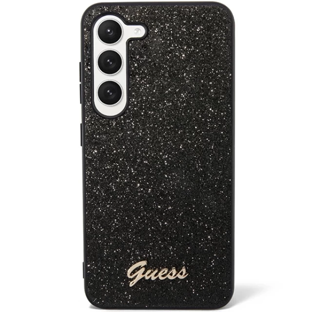 Чехол Guess Glitter Script для Samsung Galaxy S23 Plus Black (GUHCS23MHGGSHK)