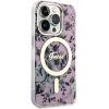 Чехол Guess Flower для iPhone 14 Pro Pink with MagSafe (GUHMP14LHCFWSP)