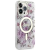 Чохол Guess Flower для iPhone 14 Pro Max Transparent with MagSafe (GUHMP14XHCFWST)