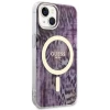 Чехол Guess Leopard для iPhone 14 Pink with MagSafe (GUHMP14SHLEOPWP)