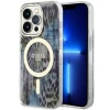 Чехол Guess Leopard для iPhone 14 Pro Max Blue with MagSafe (GUHMP14XHLEOPWB)