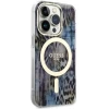 Чохол Guess Leopard для iPhone 14 Pro Max Blue with MagSafe (GUHMP14XHLEOPWB)