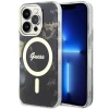 Чохол Guess Golden Marble для iPhone 14 Pro Max Black with MagSafe (GUHMP14XHTMRSK)