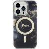 Чохол Guess Golden Marble для iPhone 14 Pro Max Black with MagSafe (GUHMP14XHTMRSK)