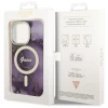Чехол Guess Golden Marble для iPhone 14 Pro Purple with MagSafe (GUHMP14LHTMRSU)
