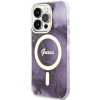 Чехол Guess Golden Marble для iPhone 14 Pro Purple with MagSafe (GUHMP14LHTMRSU)