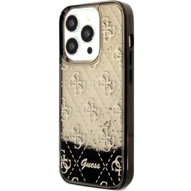 Чохол Guess Liquid Glitter 4G Transculent для iPhone 14 Pro Black (GUHCP14LLC4PSGK)