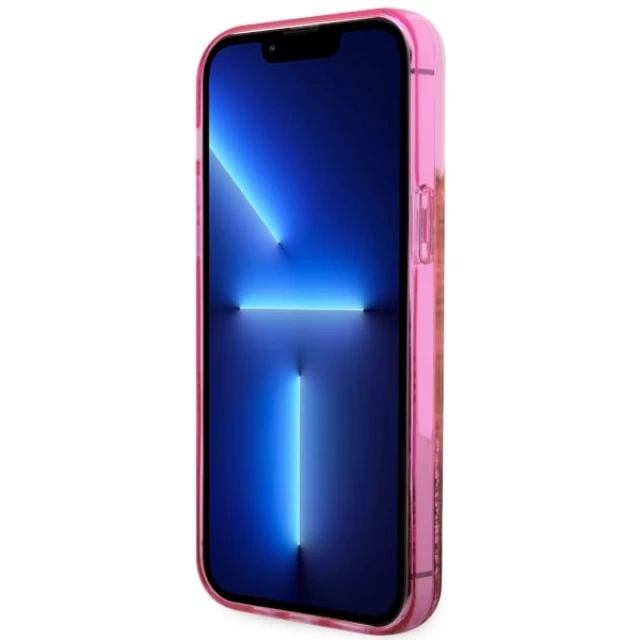 Чехол Guess Liquid Glitter 4G Transculent для iPhone 14 Pro Max Pink (GUHCP14XLC4PSGP)