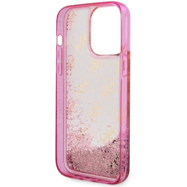 Чохол Guess Liquid Glitter 4G Transculent для iPhone 14 Pro Max Pink (GUHCP14XLC4PSGP)