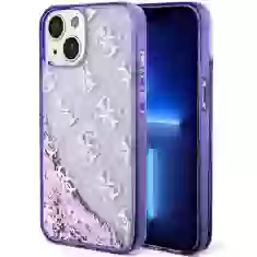 Чехол Guess Liquid Glitter 4G Transculent для iPhone 14 Purple (GUHCP14SLC4PSGU)