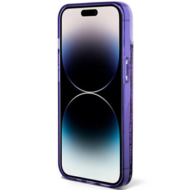 Чехол Guess Liquid Glitter 4G Transculent для iPhone 14 Purple (GUHCP14SLC4PSGU)