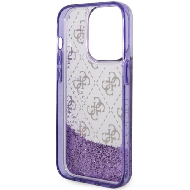 Чехол Guess Liquid Glitter 4G Transculent для iPhone 14 Pro Purple (GUHCP14LLC4PSGU)