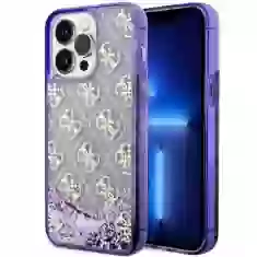 Чохол Guess Liquid Glitter 4G Transculent для iPhone 14 Pro Max Purple (GUHCP14XLC4PSGU)