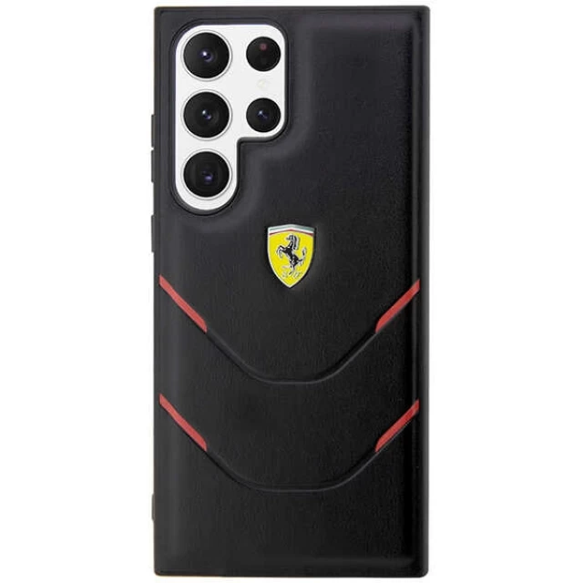 Чохол Ferrari для Samsung Galaxy S23 Ultra S918 Hot Stamp Lines Black (FEHCS23LPBAK)