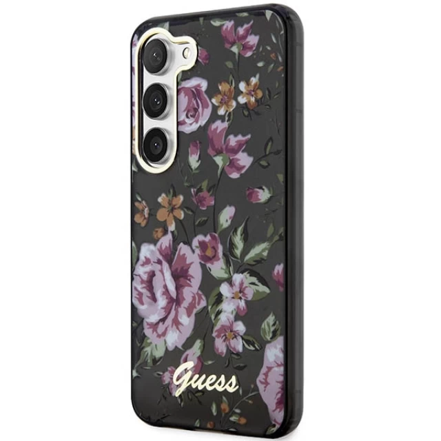 Чехол Guess Flower Collection для Samsung Galaxy S23 Plus S916 Black (GUHCS23MHCFWSK)