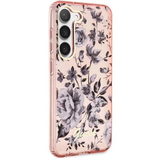 Чехол Guess Flower Collection для Samsung Galaxy S23 S911 Pink (GUHCS23SHCFWSP)