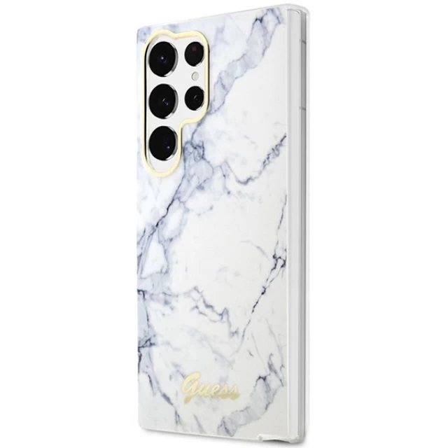 Чохол Guess Marble для Samsung Galaxy S23 Ultra S918 White (GUHCS23LPCUMAH)