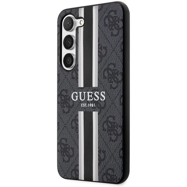 Чохол Guess 4G Printed Stripes для Samsung Galaxy S23 Plus Black (GUHCS23MP4RPSK)