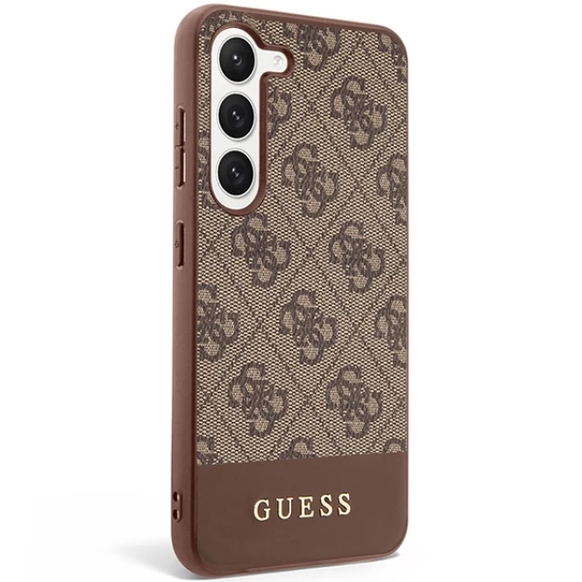 Чохол Guess 4G Stripe Collection для Samsung Galaxy S23 Plus Brown (GUHCS23MG4GLBR)