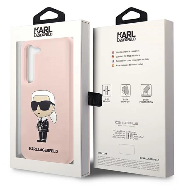 Чохол Karl Lagerfeld Silicone Ikonik для Samsung Galaxy S23 S911 Pink (KLHCS23SSNIKBCP)