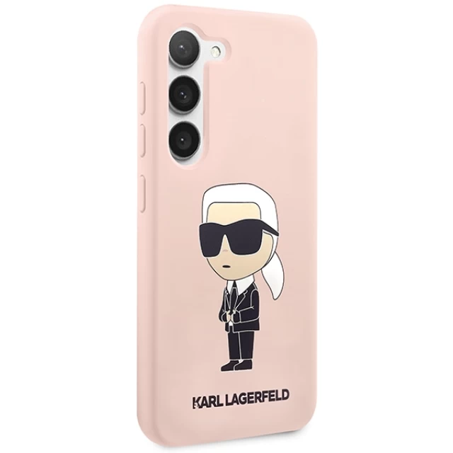 Чехол Karl Lagerfeld Silicone Ikonik для Samsung Galaxy S23 Plus S916 Pink (KLHCS23MSNIKBCP)