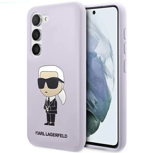 Чохол Karl Lagerfeld Silicone Ikonik для Samsung Galaxy S23 Plus S916 Purple (KLHCS23MSNIKBCU)