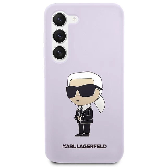 Чохол Karl Lagerfeld Silicone Ikonik для Samsung Galaxy S23 Plus S916 Purple (KLHCS23MSNIKBCU)