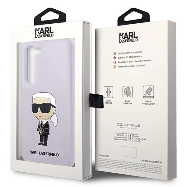 Чехол Karl Lagerfeld Silicone Ikonik для Samsung Galaxy S23 Plus S916 Purple (KLHCS23MSNIKBCU)