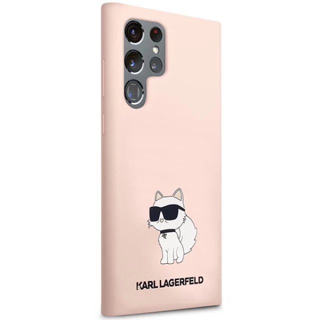 Чохол Karl Lagerfeld Silicone Choupette для Samsung Galaxy S23 Ultra S918 Pink (KLHCS23LSNCHBCP)