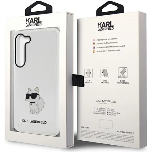 Чехол Karl Lagerfeld Ikonik Choupette для Samsung Galaxy S23 Plus S916 Transparent (KLHCS23MHNCHTCT)