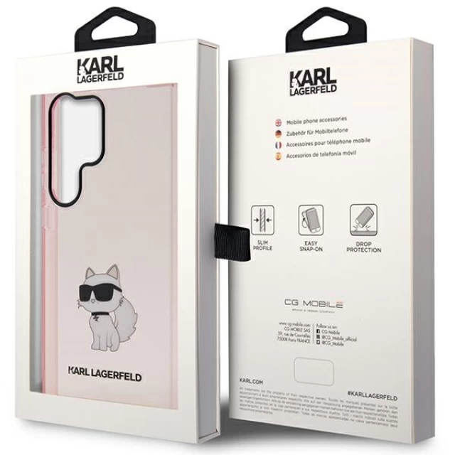 Чохол Karl Lagerfeld Ikonik Choupette для Samsung Galaxy S23 Ultra S918 Pink (KLHCS23LHNCHTCP)